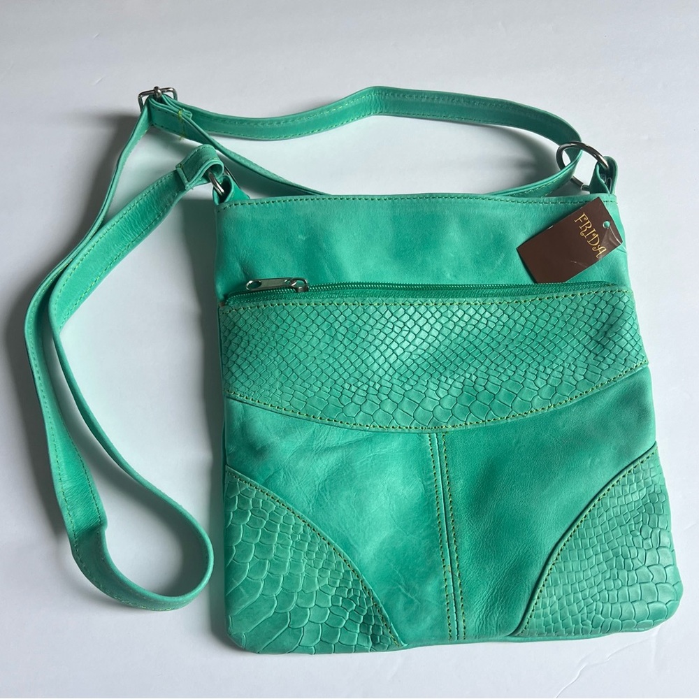 Frida Teal Crossbody Bag -Made in Argentina
